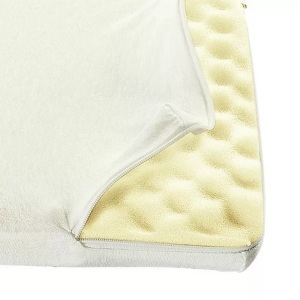 LA REDOUTE INTERIEURS, Schonbezug für Topper und Matratzenauflagen, La Redoute Intérieurs - Jersey-Schonbezug für anatomische Matratzentopper, 90X190CM, Weiss