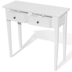 Diverse Hardware, Frisiertisch Konsolentisch mit zwei Schubladen Weiss, 