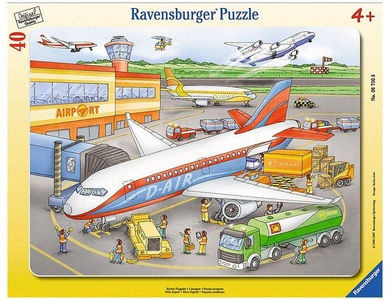 Ravensburger, RAVENSBURGER Puzzle 40 Teile Kleiner Flugplatz, Rahmenpuzzle Ravensburger Kleiner Flugplatz 40 Teile