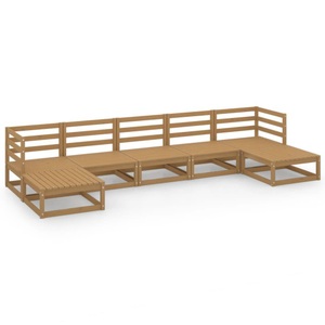vidaXL, vidaXL 7-tlg. Garten-Lounge-Set Massivholz Kiefer, vidaXL 7-tlg. Garten-Lounge-Set Massivholz Kiefer