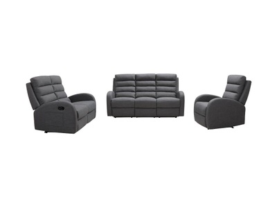 Vente-unique, Couchgarnitur mit Relaxfunktion 3+2+1 GIORGIA Stoff Couchgarnitur mit Relaxfunktion 3+2+1 GIORGIA Stoff, 