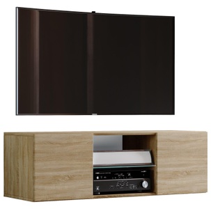 VCM, Holz TV Wandboard Hänge Lowboard Fernsehschrank hängend Wandschrank Tisch Jusa Holz TV Wandboard Hänge Lowboard Fernsehschrank hängend Wandschrank Tisch Jusa, VCM - TV Möbel | Wandboard Lowboard hängend Maße H. 40 x B. 95 oder 115 T. 36 cm Wandschrank Jusa, 115cm, Braun Medium