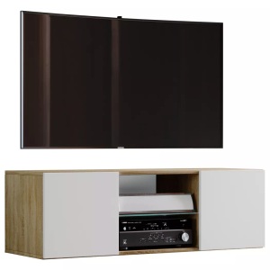 VCM, Holz TV Wandboard Hänge Lowboard Fernsehschrank hängend Wandschrank Tisch Jusa Holz TV Wandboard Hänge Lowboard Fernsehschrank hängend Wandschrank Tisch Jusa, VCM - TV Möbel | Wandboard Lowboard hängend Maße H. 40 x B. 95 oder 115 T. 36 cm Wandschrank Jusa, 115cm, Braun Medium