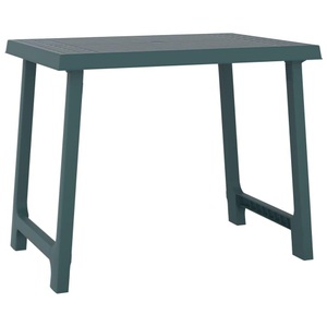 vidaXL, vidaXL Campingtisch Grün 79x56x64 cm PP Holzoptik, vidaXL Campingtisch Grün 79x56x64 cm PP Holzoptik