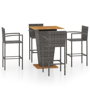 vidaXL, vidaXL 5-tlg. Gartenbar-Set Grau