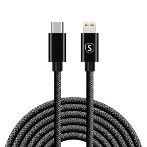 B2X, B2X - USB-C-auf-Lightning-Kabel 20 W, 3 m ? Schwarz, 3 Monate