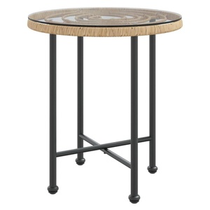 vidaXL, vidaXL Esstisch Ø50 cm Hartglas und Stahl