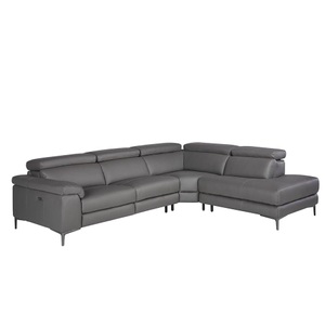 Angel cerda, Ecksofa gepolstert in em Leder Ecksofa gepolstert in em Leder, ANGEL CERDA - Ecksofa gepolstert in em Leder, 200 cm, Grau