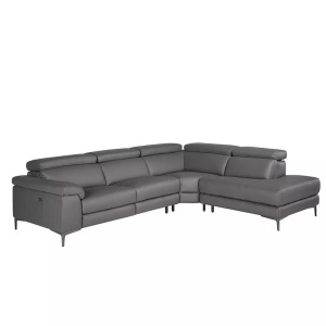 Angel cerda, Ecksofa gepolstert in em Leder Ecksofa gepolstert in em Leder, ANGEL CERDA - Ecksofa gepolstert in em Leder, 200 cm, Grau
