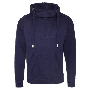 Awdis, AWDIS Kapuzenpullover »Herren Cross Neck«, AWDis - Hauben Querhals Hoodie, für Herren, Marine, Größe M