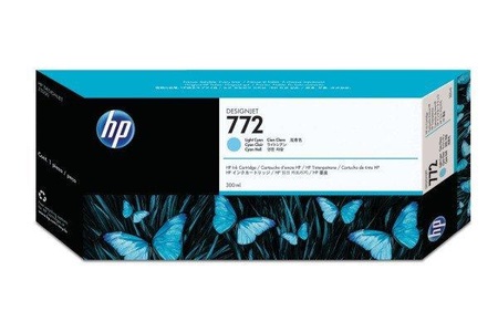 Hp, HP 772 Cyan hell DesignJet Druckerpatrone, 300 ml, Hewlett Packard Tintenpatrone, hell-blau, No.772, CN632A, (300 ml)