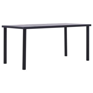 Diverse Hardware, Esstisch Schwarz und Betongrau 160 x 80 x 75 cm MDF, vidaXL Esstisch Schwarz und Betongrau 160 x 80 x 75 cm MDF