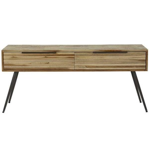mutoni, TV-Lowboard Teca Strip 2 Schubladen Teakholz verwittert TV-Lowboard Teca Strip 2 Schubladen Teakholz verwittert, 