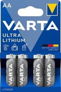 Varta, Ultra Lithium Mignon (AA) Batterie - 4 Stück, VARTA ULTRA LITHIUM AA Blister 4