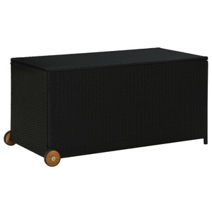 vidaXL, vidaXL Garten-Aufbewahrungsbox Schwarz 120x65x61 cm Poly Rattan, vidaXL Garten-Auflagenbox Schwarz 120x65x61 cm Poly Rattan