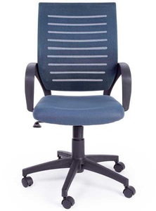 mutoni lifestyle, Bürodrehstuhl Marion mit Armlehnen blau, Bürodrehstuhl Marion mit Armlehnen blau