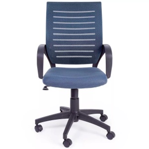 mutoni lifestyle, Bürodrehstuhl Marion mit Armlehnen blau, Bürodrehstuhl Marion mit Armlehnen blau