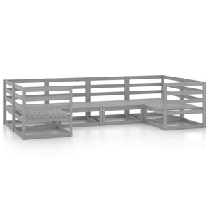 vidaXL, vidaXL 6-tlg. Garten-Lounge-Set Kiefer Massivholz, 