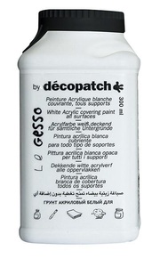 Décopatch, Décopatch-Grundierung Weiss, DECOPATCH Acrylfarbe Gesso 300ml GE300AO deckend weiss