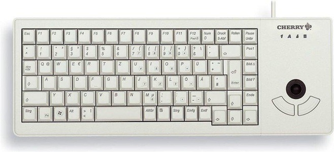 Cherry, CHERRY G84-5400 USB-Tastatur Schweiz, QWERTZ, Windows® Grau, Cherry - XS Trackball Keyboard USB, Schweiz, Grau