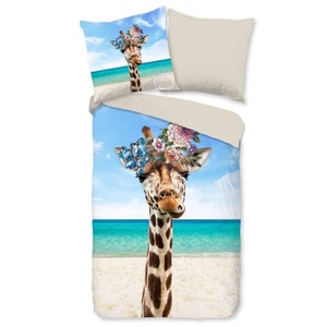 Pure, Pure Bettwäsche-Set COOL GIRAFFE 135x200 cm, PURE luxury collection Wendebettwäsche »Cool Giraffe«, mit Giraffe