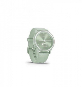 Garmin, GARMIN vívomove Sport - Hybrid-Smartwatch (125 - 190 mm, Silikon, Mint/Silber), GARMIN Sportuhr Vivomove Sport Mint/Silber