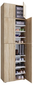 VCM, XXL Holz Schuhschrank Kleiderschrank Schrank Schuhe Dielenschrank Lona 9f A XXL Holz Schuhschrank Kleiderschrank Schrank Schuhe Dielenschrank Lona 9f A, VCM - XXL Holz Schuhschrank Kleiderschrank Schrank Schuhe Dielenschrank Lona 9f A, 70 CM, Sonoma-Eiche