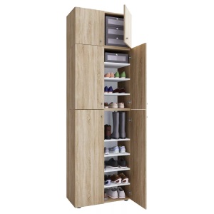 VCM, XXL Holz Schuhschrank Kleiderschrank Schrank Schuhe Dielenschrank Lona 9f A XXL Holz Schuhschrank Kleiderschrank Schrank Schuhe Dielenschrank Lona 9f A, VCM - XXL Holz Schuhschrank Kleiderschrank Schrank Schuhe Dielenschrank Lona 9f A, 70 CM, Sonoma-Eiche