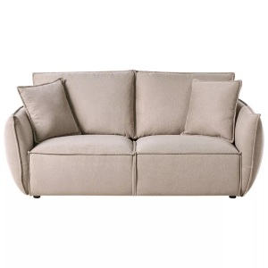 Beliani, Beliani - 3 Sitzer Sofa aus Stoff Modern KUNES, One Size, Taupe