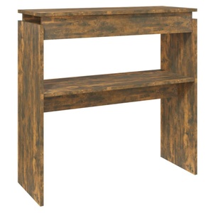 vidaXL, vidaXL Konsolentisch Räuchereiche 80x30x80 cm Holzwerkstoff, vidaXL Konsolentisch Räuchereiche 80x30x80 cm Holzwerkstoff