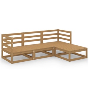 vidaXL, vidaXL 4-tlg. Garten-Lounge-Set Honigbraun Massivholz Kiefer, vidaXL 4-tlg. Garten-Lounge-Set Honigbraun Massivholz Kiefer