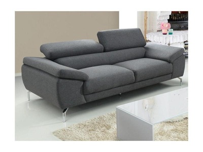 Vente-unique, Sofa 3Sitzer Stoff GRETEL Sofa 3Sitzer Stoff GRETEL, Vente-unique - Sofa 3Sitzer Stoff GRETEL, One Size, Grau