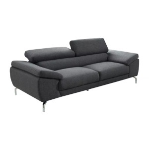 Vente-unique, Sofa 3Sitzer Stoff GRETEL Sofa 3Sitzer Stoff GRETEL, Vente-unique - Sofa 3Sitzer Stoff GRETEL, One Size, Grau