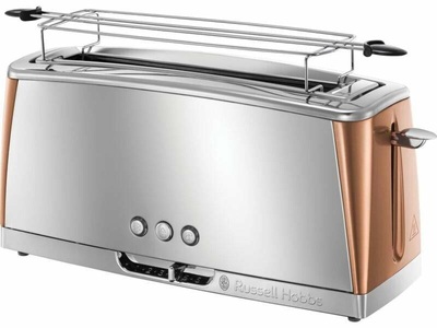 RUSSELL HOBBS, Russell Hobbs Luna Copper Accents - Toaster (Edelstahl/Kupfer), 