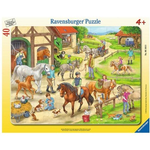 Ravensburger, Ravensburger Puzzle Auf dem, Rahmenpuzzle Ravensburger Auf dem Pferdehof 40 Teile