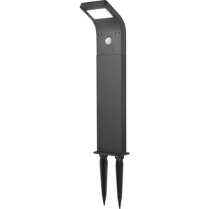 Sygonix, Sygonix LED-Außenstandleuchte mit Bewegungsmelder SY-4677494 LED 1.2 W Tageslichtweiß Black, Sygonix SY-4677494 LED-Außenstandleuchte mit Bewegungsmelder LED 1.2 W Schwarz
