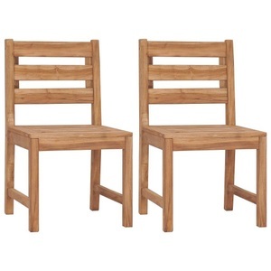 vidaXL, vidaXL Gartenstühle 2 Stk. Massivholz Teak
