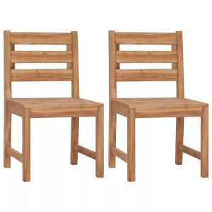 vidaXL, vidaXL Gartenstühle 2 Stk. Massivholz Teak