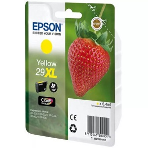 Epson, Original Tintenpatrone XL gelb Epson T299440, Epson E29 Druckerpatronen XL ye - Epson T2994, No. 29XL y, C13T29944020 für z.B. Epson Expression Home XP -235, Epson Expression Home XP -330