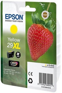 Epson, Original Tintenpatrone XL gelb Epson T299440, Epson E29 Druckerpatronen XL ye - Epson T2994, No. 29XL y, C13T29944020 für z.B. Epson Expression Home XP -235, Epson Expression Home XP -330