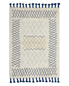Beliani, Teppich aus Baumwolle Modern ERZINCAN Teppich aus Baumwolle Modern ERZINCAN, Beliani - Teppich aus Baumwolle Boho ERZINCAN, 140 cm, Perle