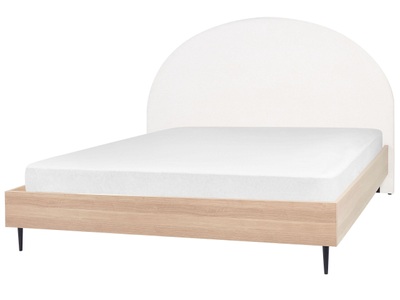 Beliani, Bett mit Lattenrost aus Polyester Modern MILLAY Bett mit Lattenrost aus Polyester Modern MILLAY