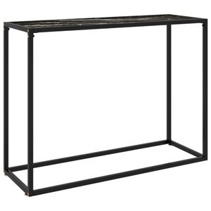 vidaXL, vidaXL Konsolentisch Schwarz 100x35x75 cm Hartglas, vidaXL Konsolentisch Schwarz 100x35x75 cm Hartglas