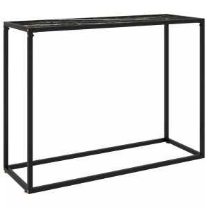 vidaXL, vidaXL Konsolentisch Schwarz 100x35x75 cm Hartglas, vidaXL Konsolentisch Schwarz 100x35x75 cm Hartglas