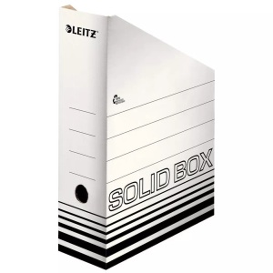 Leitz, Leitz Stehsammler 4607-00-01 SOLID 4607 DIN A4 Weiß/Schwarz Karton 1 St., Leitz Archiv-Stehsammler Solid, A4, weiss, 4607-00-01