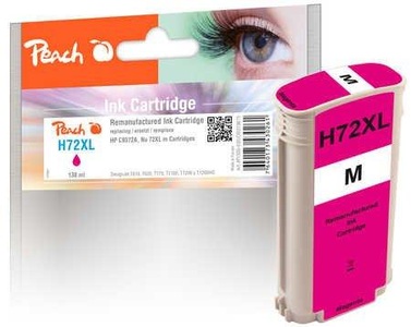 Peach, Peach Tintenpatrone magenta kompatibel zu HP No. 72, C9372A, Peach HP 72 XLM Druckerpatrone XL ma ersetzt HP No. 72XL M, C9372A für z.B. HP DesignJet T 1100 24 Inch, HP DesignJet T 1100 44 Inch, HP DesignJet T 610