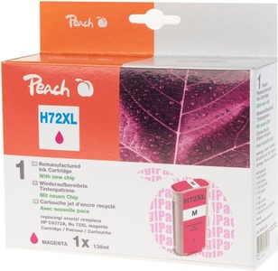 Peach, Peach Tintenpatrone magenta kompatibel zu HP No. 72, C9372A, Peach HP 72 XLM Druckerpatrone XL ma ersetzt HP No. 72XL M, C9372A für z.B. HP DesignJet T 1100 24 Inch, HP DesignJet T 1100 44 Inch, HP DesignJet T 610