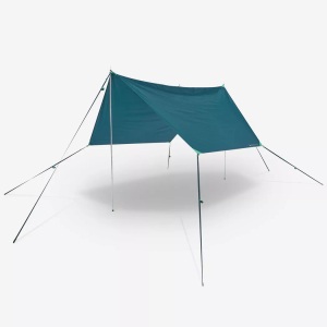 QUECHUA, Tarp Multifunktionale Zeltplane Unisex Blau, QUECHUA - Blache MH100, One Size, Petroleumblau