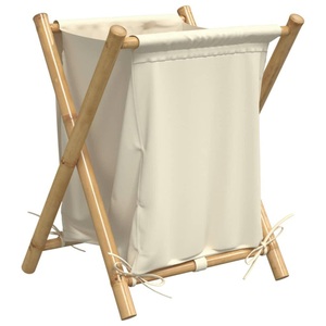 vidaXL, vidaXL Wäschekorb Cremeweiß 45x55x63,5 cm Bambus