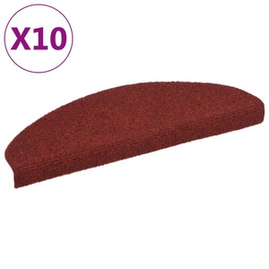 vidaXL, vidaXL Selbstklebende Treppenmatten 10 Stk. Rot 65x21x4 cm Nadelvlies, vidaXL Selbstklebende Treppenmatten 10 Stk. Rot 65x21x4 cm Nadelvlies